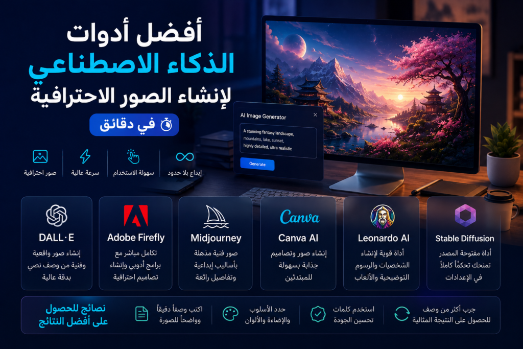 أفضل أدوات الذكاء الاصطناعي لإنشاء الصور