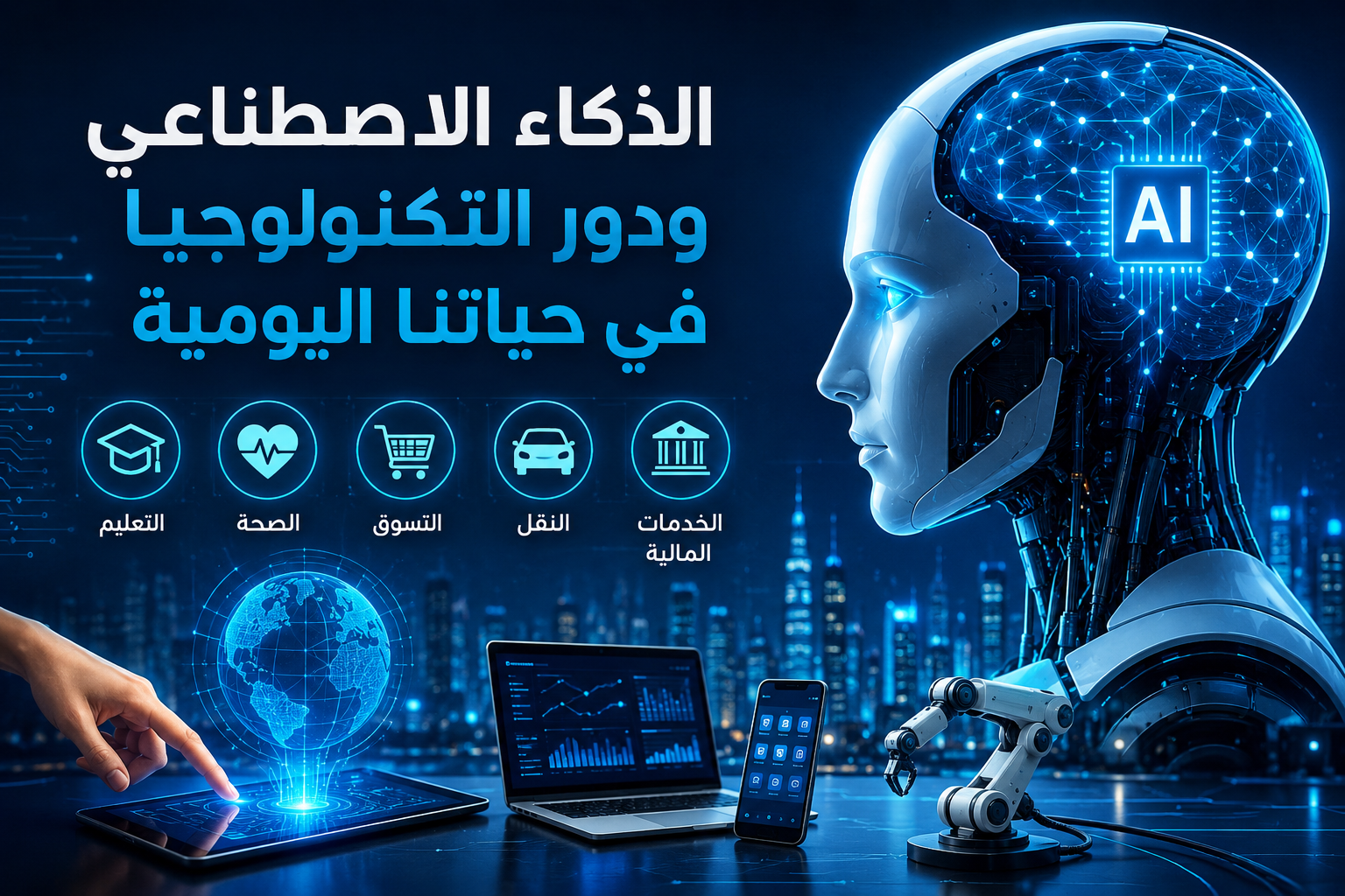 بحث عن الذكاء الاصطناعي ودور التكنولوجيا في حياتنا اليومية