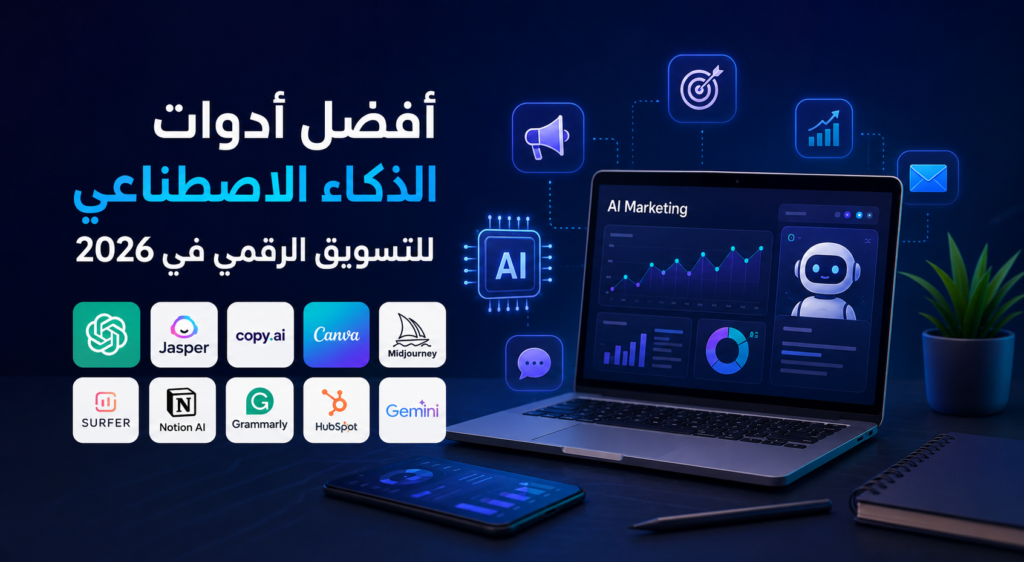 أفضل أدوات الذكاء الاصطناعي للتسويق الرقمي في 2026