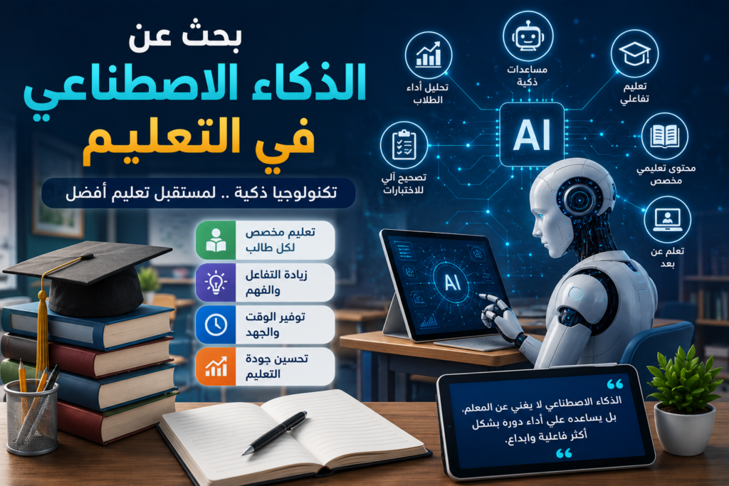 بحث عن الذكاء الاصطناعي في التعليم PDF