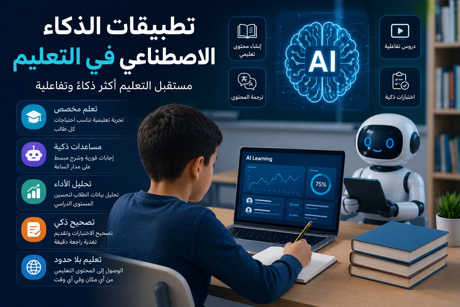 تطبيقات الذكاء الاصطناعي في التعليم