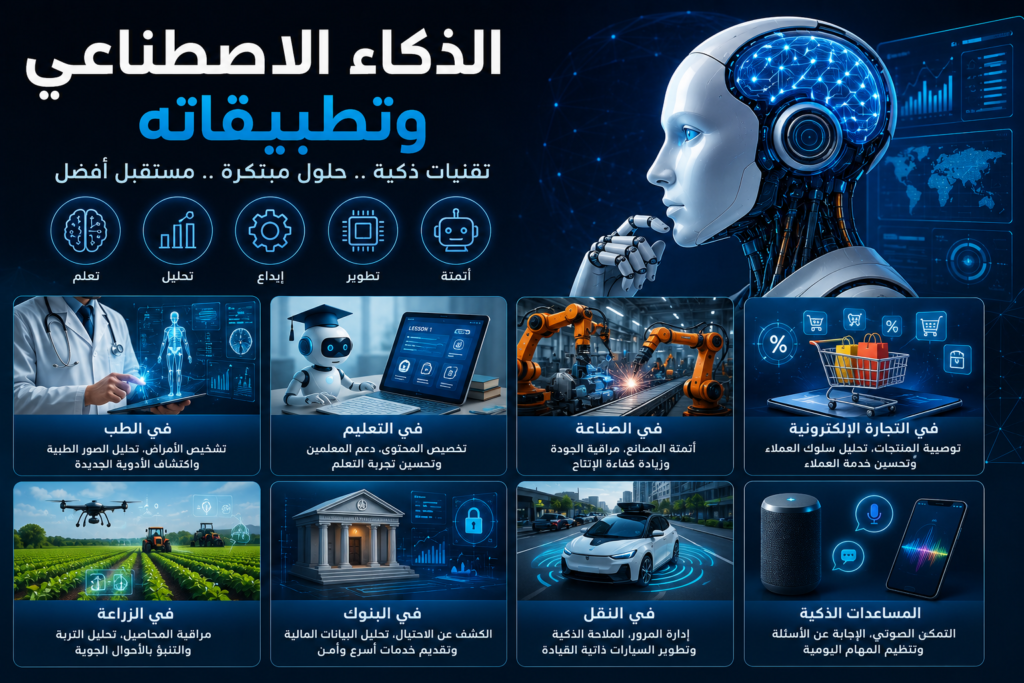 بحث عن الذكاء الاصطناعي وتطبيقاته