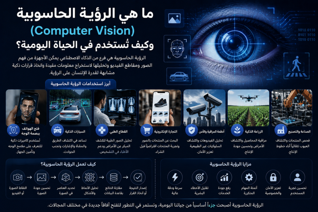 ما هي الرؤية الحاسوبية (Computer Vision) وكيف تُستخدم في الحياة اليومية؟