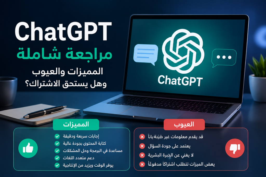 مراجعة ChatGPT المميزات والعيوب وهل يستحق الاشتراك؟