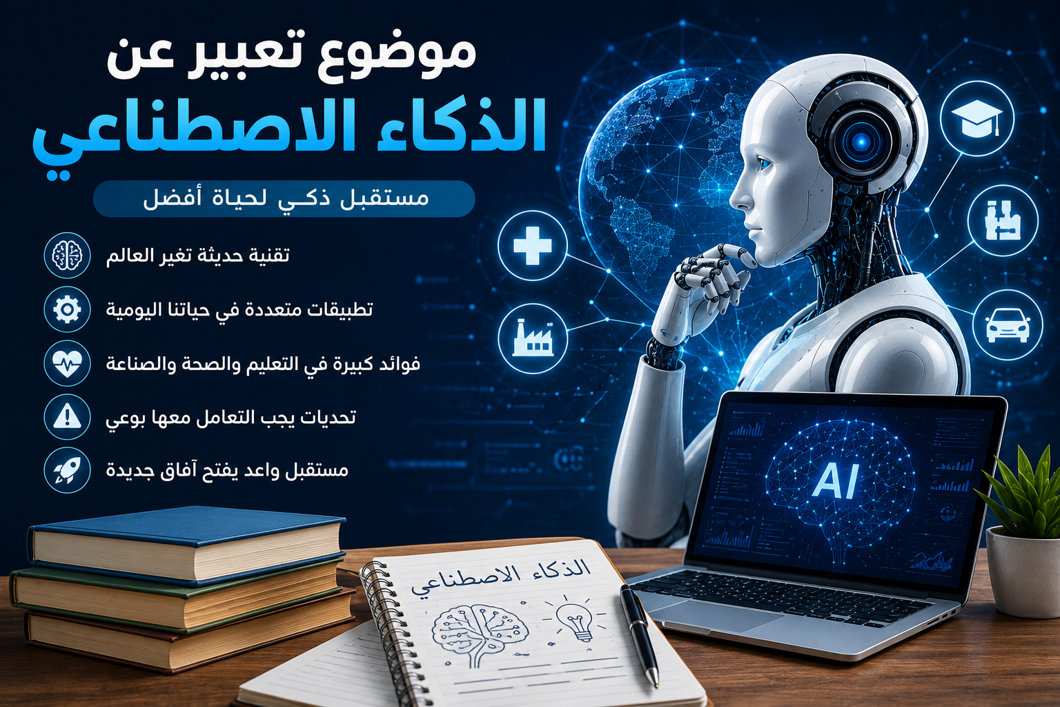 موضوع تعبير عن الذكاء الاصطناعي